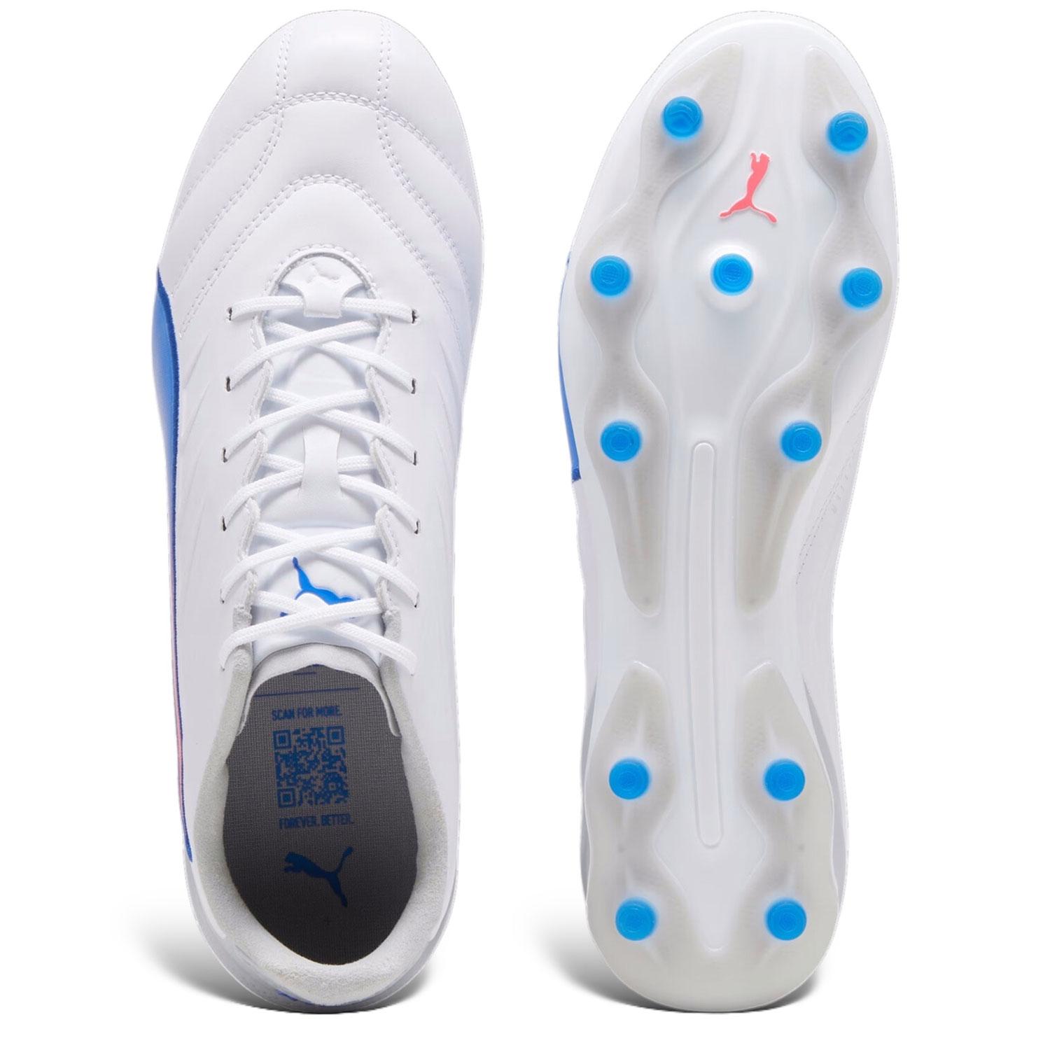 Puma King Pro FG/AG White Azul