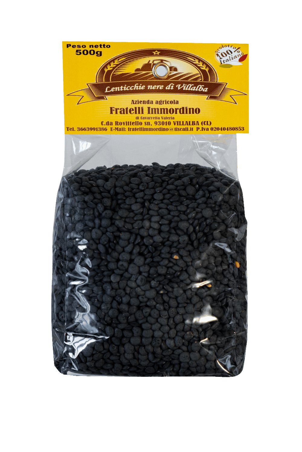 Lenticchie nere di Villalba 500g (varietà Leonforte)