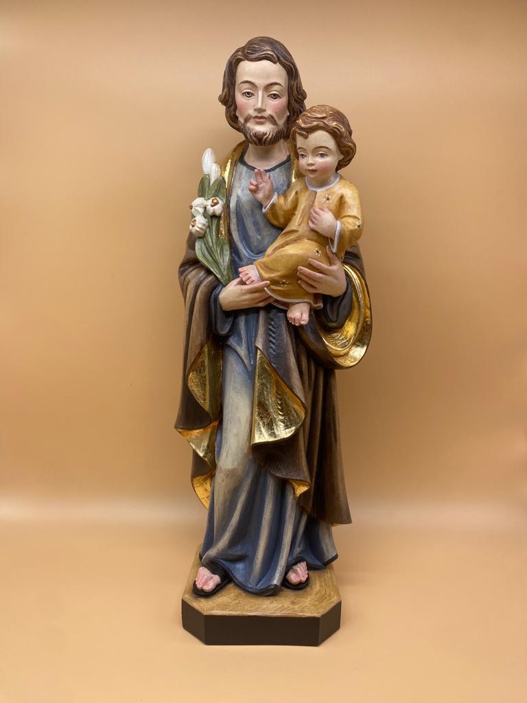 San Giuseppe in vetroresina, colorato a olio