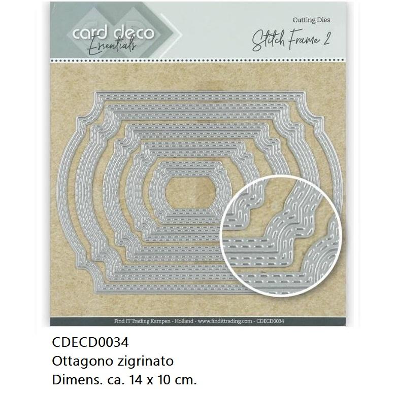 Fustelle geometriche con Embossing-CDECD0034 Ottagono zigrinato