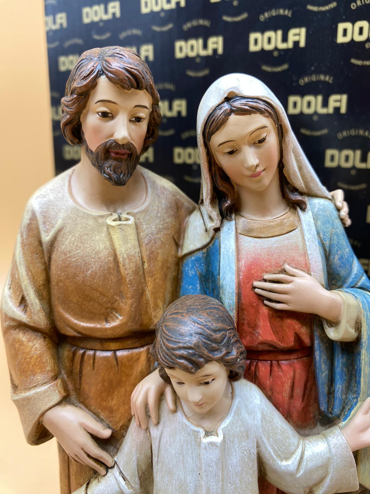 Natività gruppo Sacra Famiglia in pasta di legno
