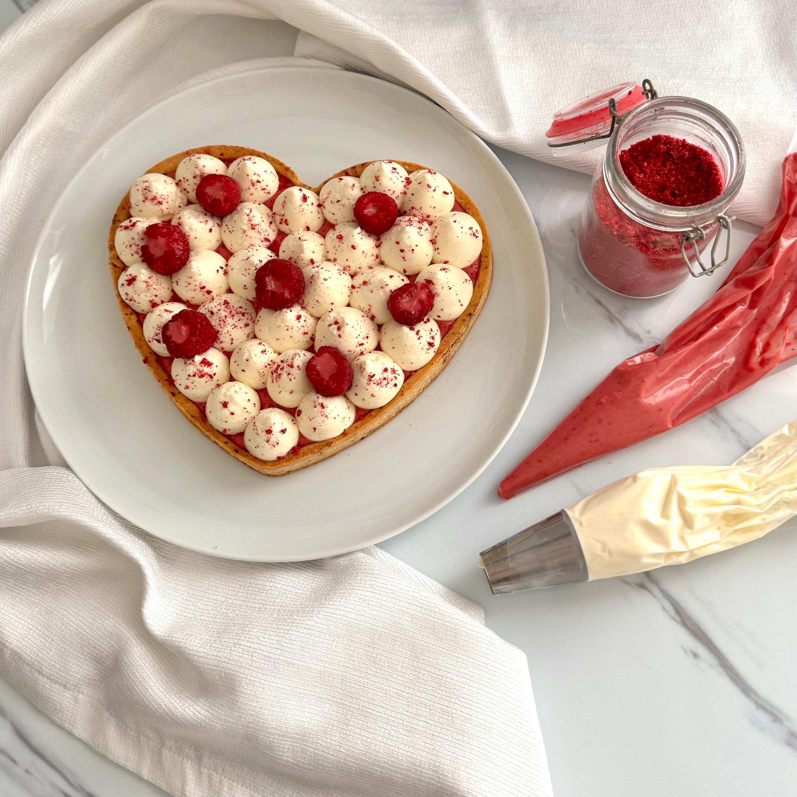 Crostata ai lamponi, yogurt e cocco