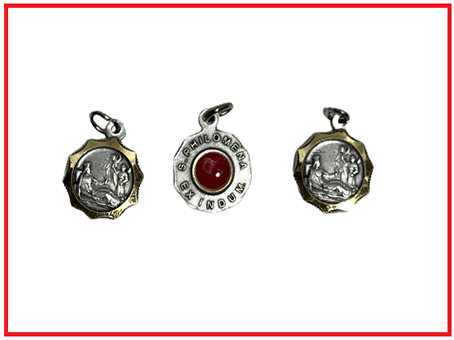 Set of traditional St Philomena medals