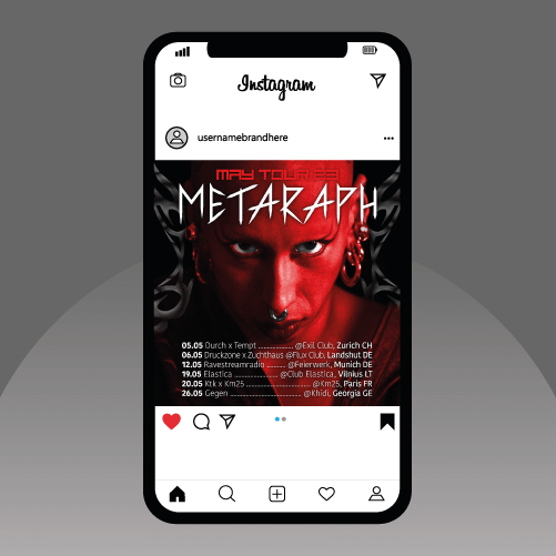 Mock-up story instagram visual monthly gig - Artwork by Gioia Bellini • Geoei Graphic