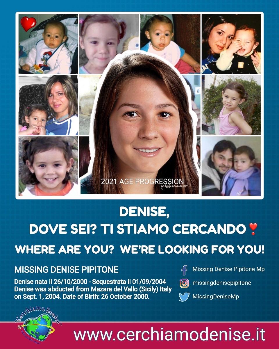 Missing Denise nata il 26 ottobre 2000 - scomparsa 1 settembre 2004 a Mazara del Vallo TP. Sicilia