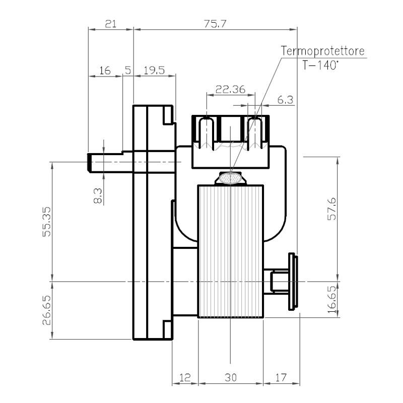 14702057 Motoriduttore Kenta per stufe a pellet  Velocità: 2 rpm.