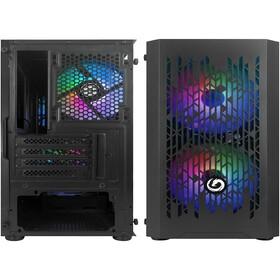 CASE MID-TOWER NO PSU BLITZ R24 3USB3 0,5MM SPCC 3FAN RAINBOW BLACK