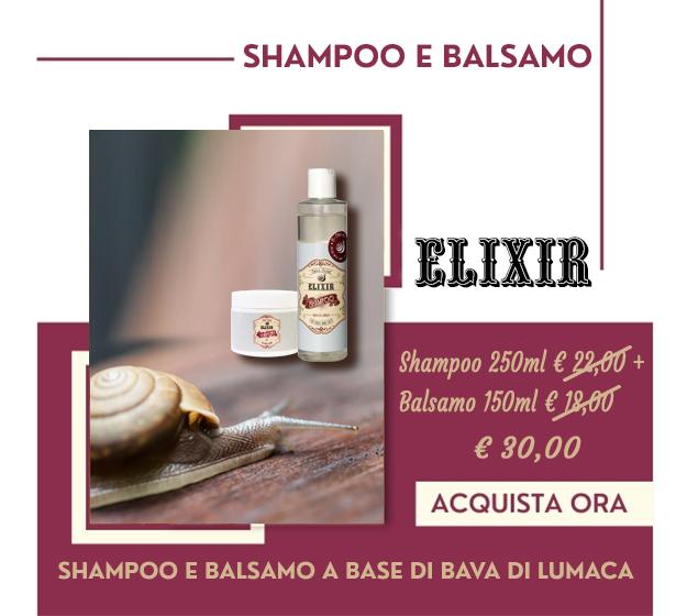 Shampoo + Balsamo per cani e gatti a base di Bava di Lumaca ELIXIR