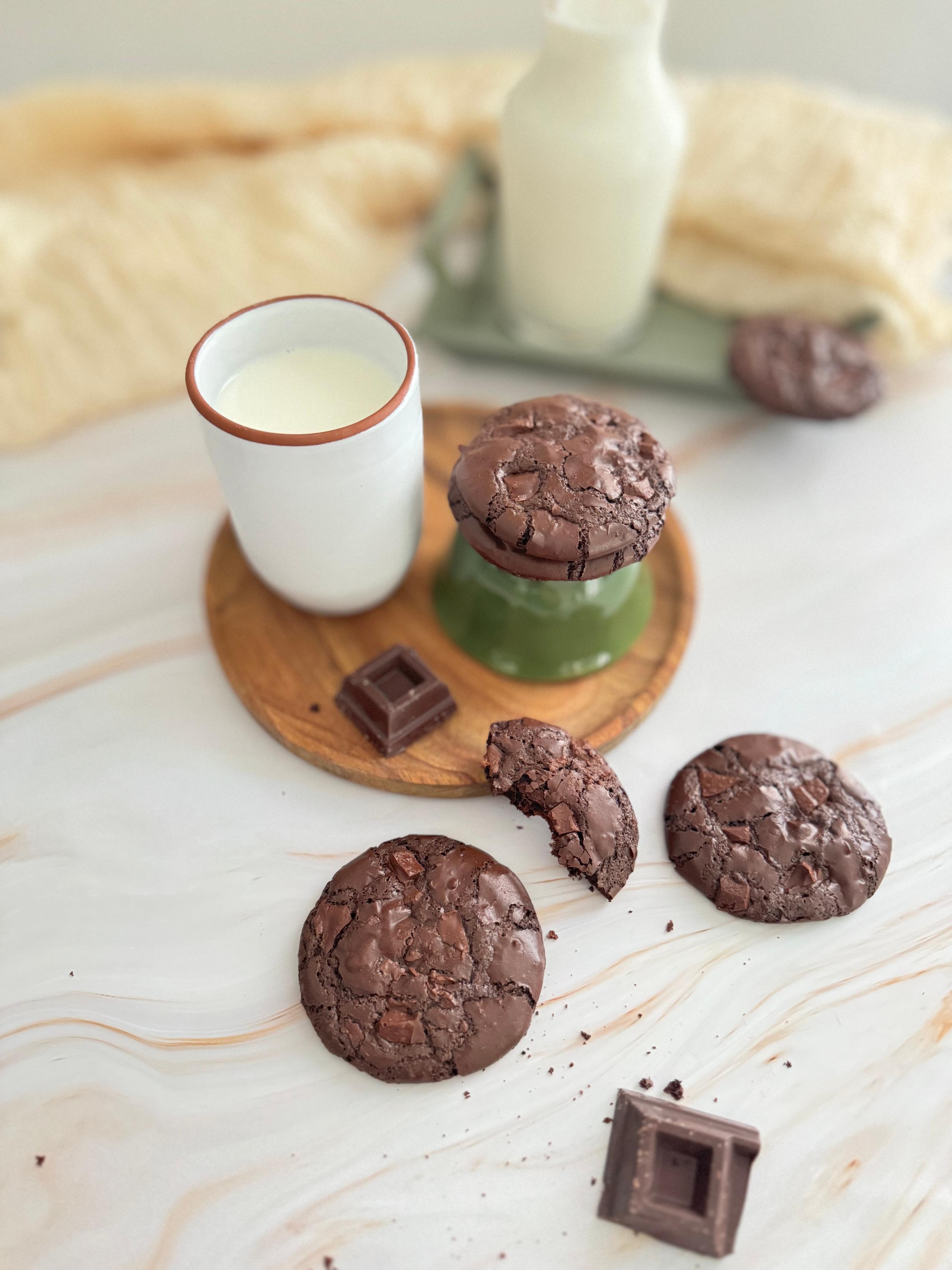 Cookies meringati al cioccolato