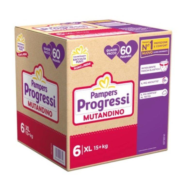 Pampers Progressi Mutandino taglia 6 Quadri Pack 60 pezzi