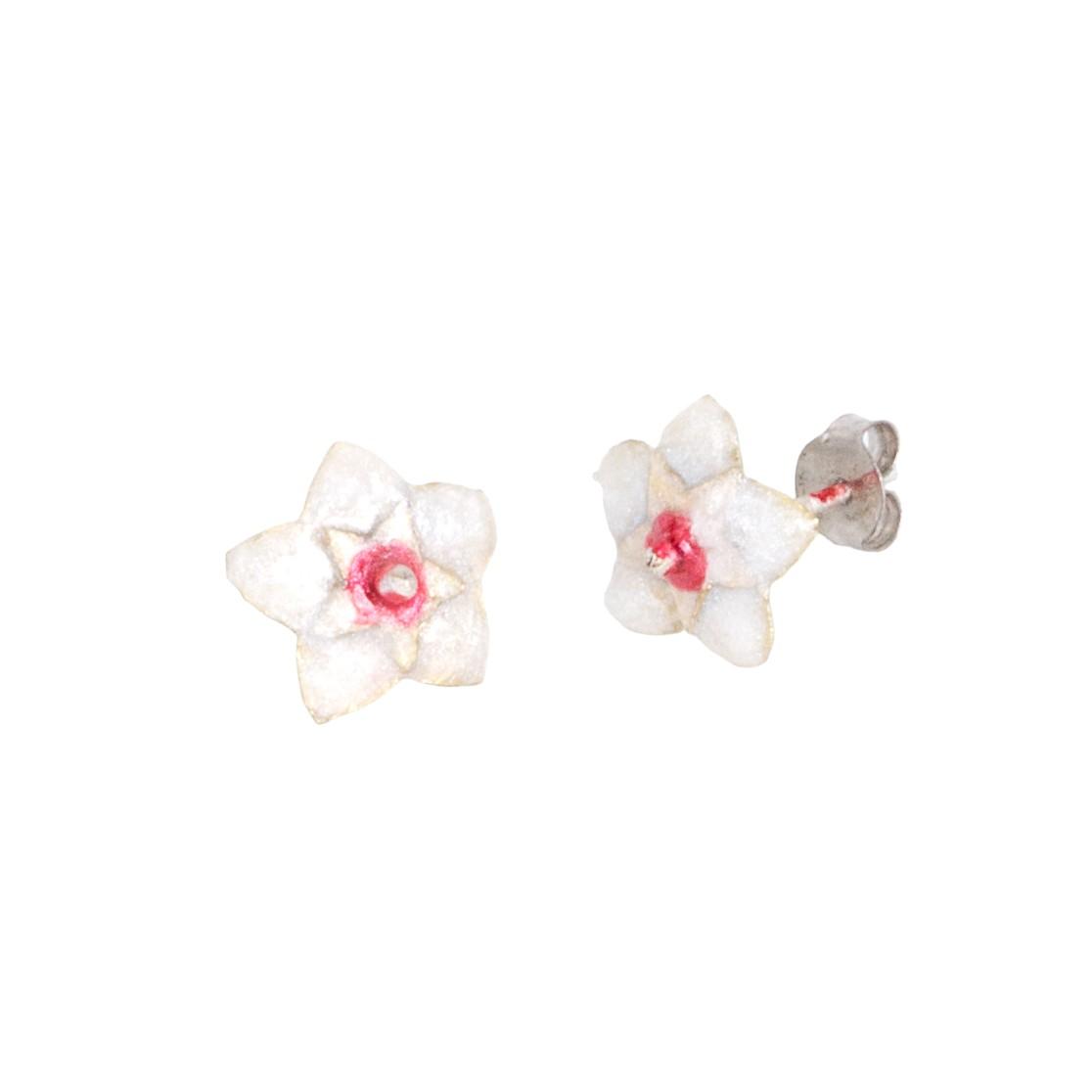 CHIODINI HOYA CARNOSA : SMALL HOYA CARNOSA FLOWER EARRINGS: