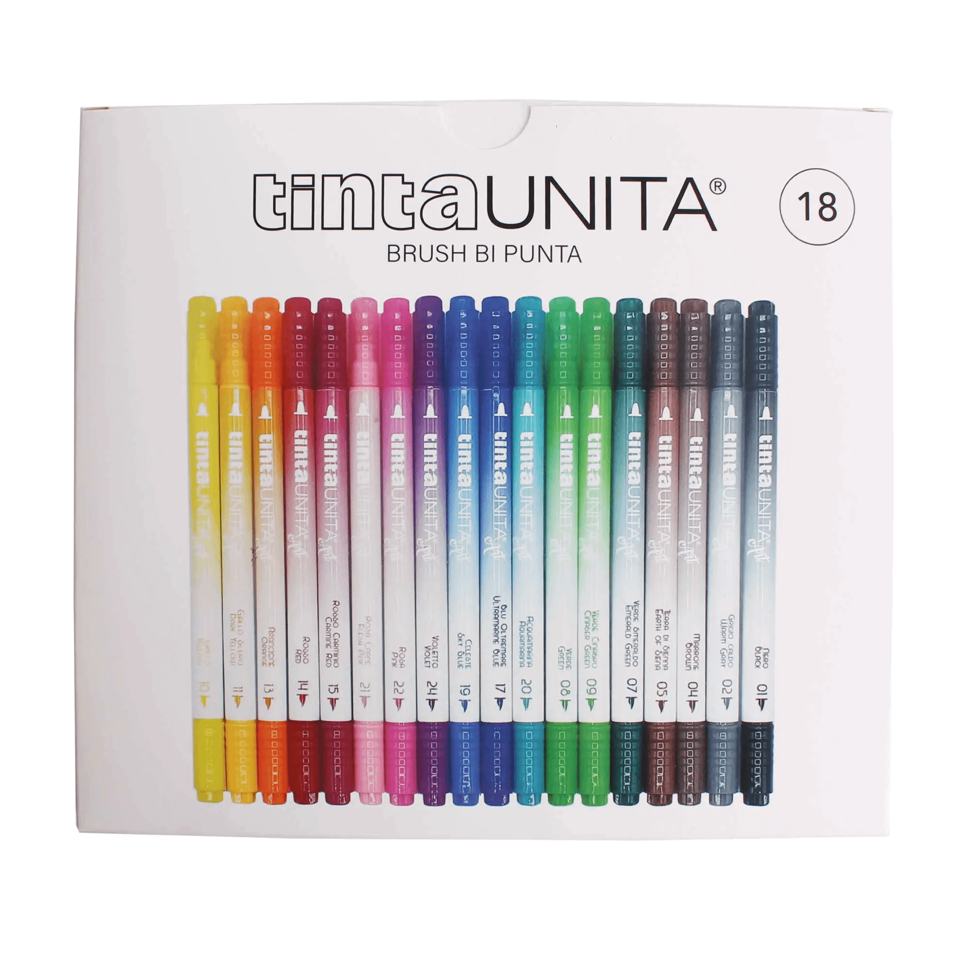 TINTA UNITA Brush di punta 18pz