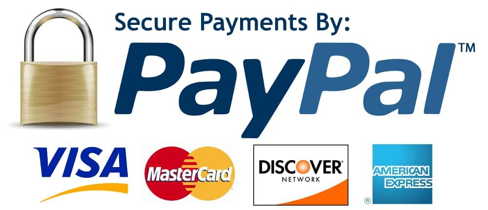 Logo PayPal et cartes de crédit