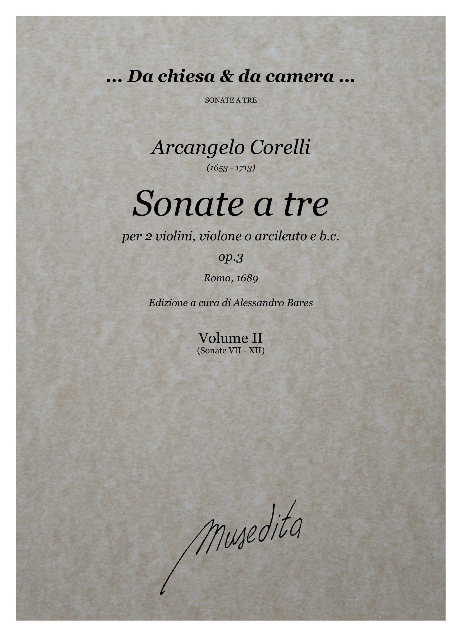 A.Corelli: Sonate a tre op.3 (Roma, 1689)