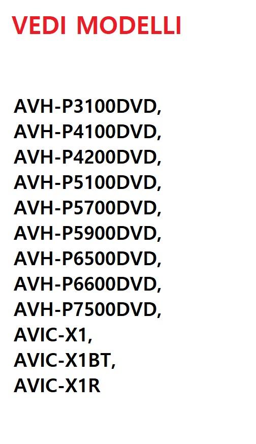 0786 - CONNETTORE AUTORADIO PIONEER: AVH-P6600DVD, AVH-P7500DVD
