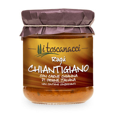 CHIANTIGIANO -  RAGU' con chianina, cinta senese e vino rosso GR 180