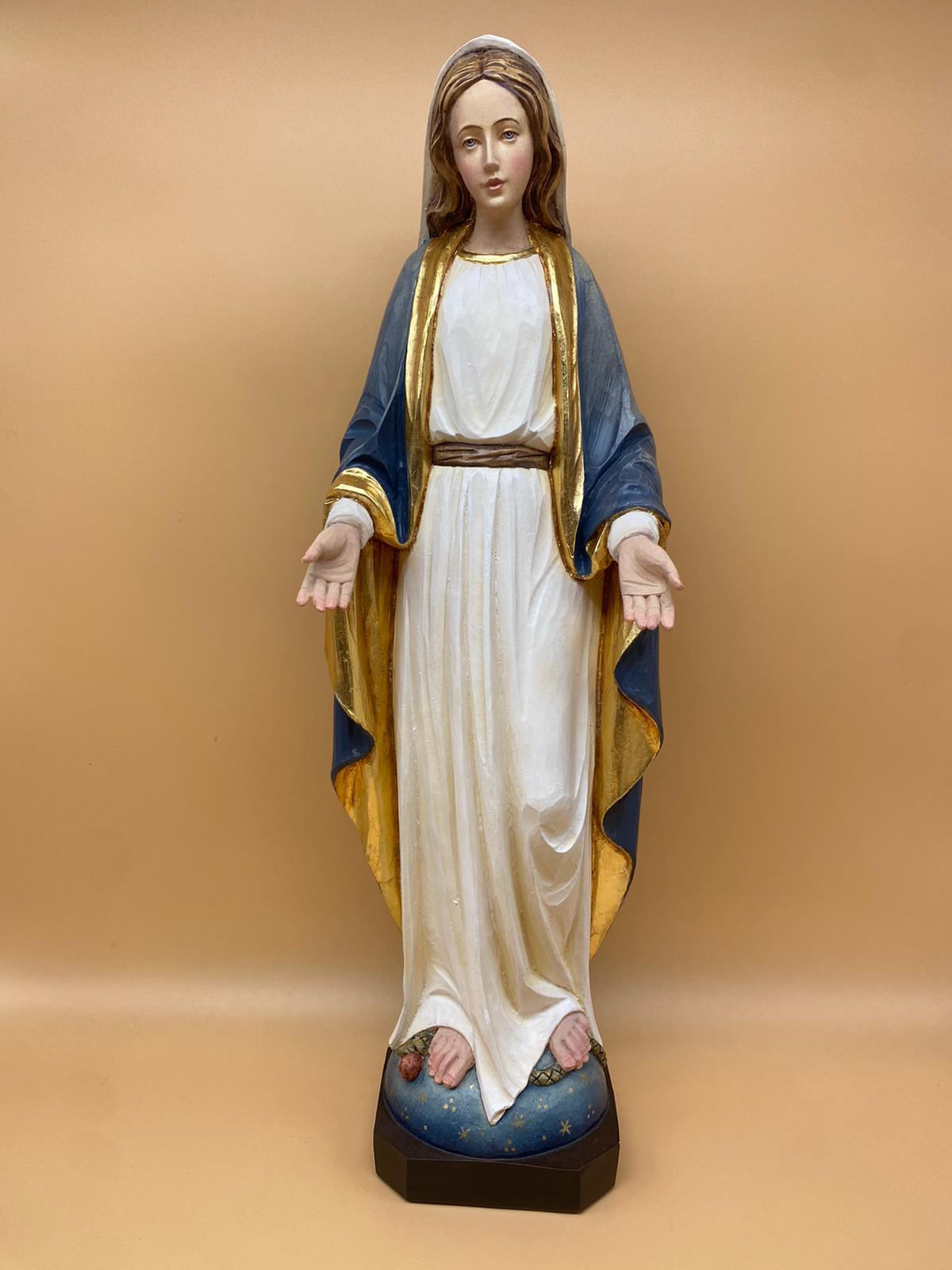 Madonna Maria Immacolata in vetroresina, colorato a olio