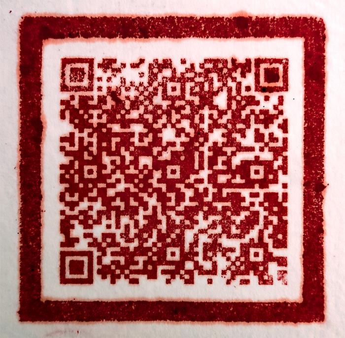 Scan the QR code to access the 'second layer' of the work