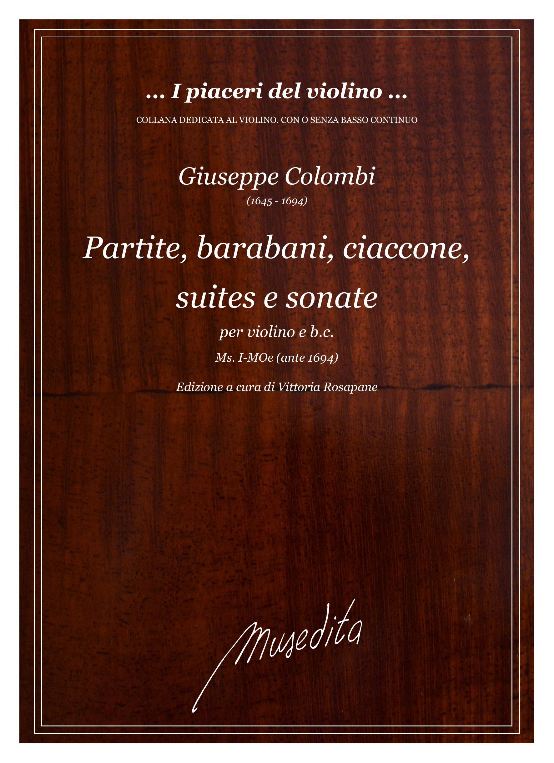 G.Colombi: Partite, barabani, ciaccone, suites e sonate (Ms, I-MOe)