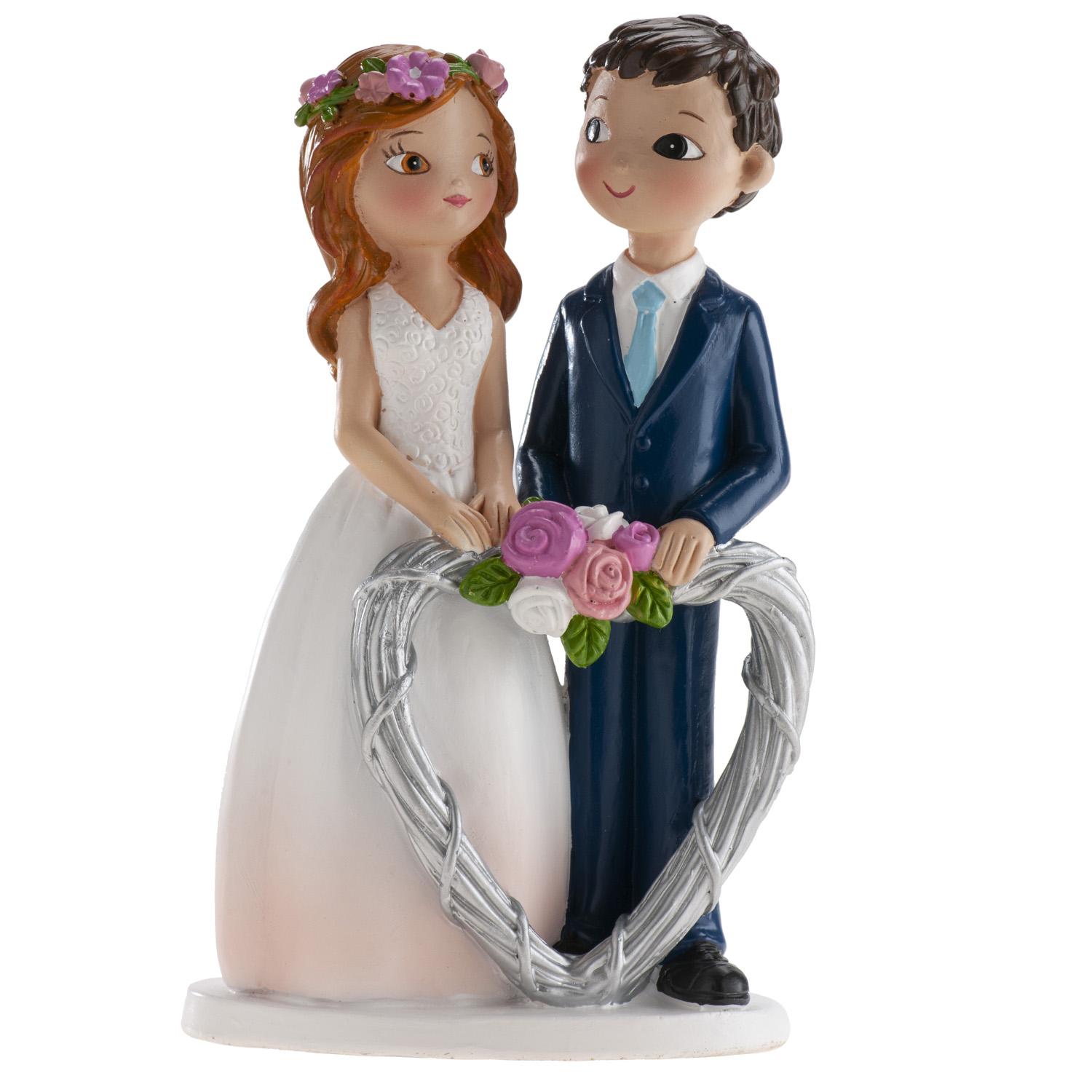 Statuetta per matrimonio cuore 16cm