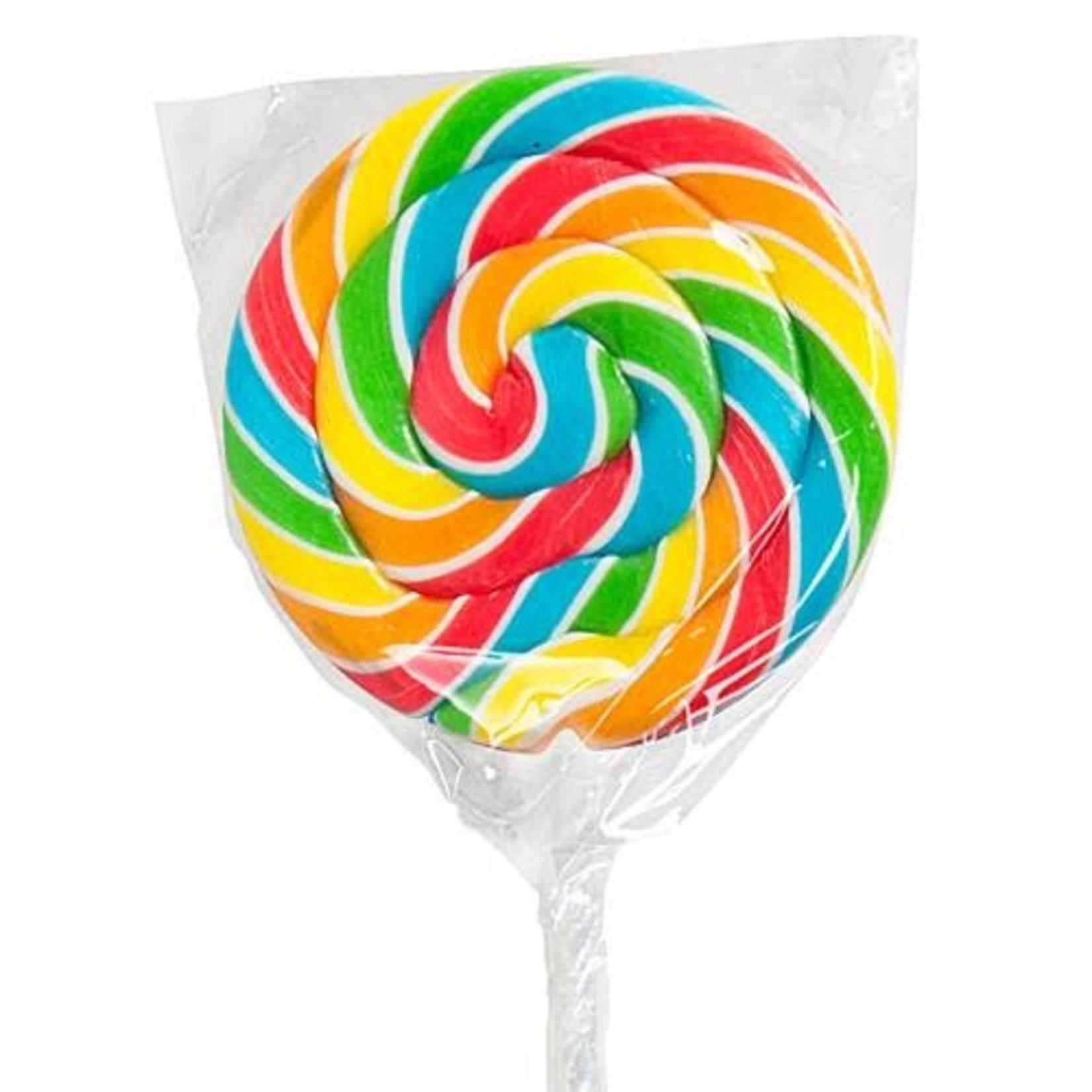 Jumbo Rainbow Swirl Lollipop, Mixed Fruit Flavor, Individually Wrapped, 60 Gr