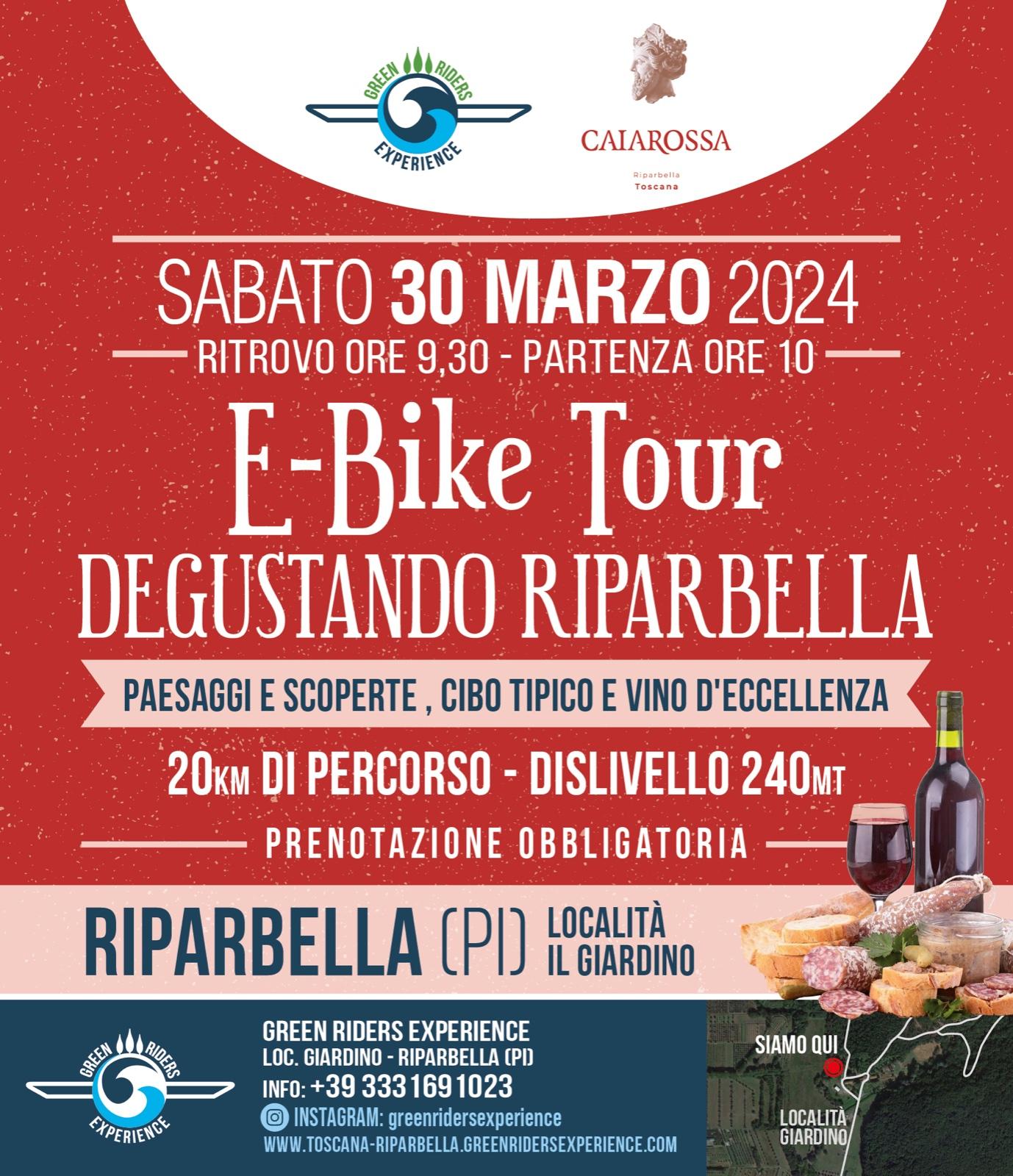 E-bike tour Degustando riaprbella 30 Marzo tour con E-bike