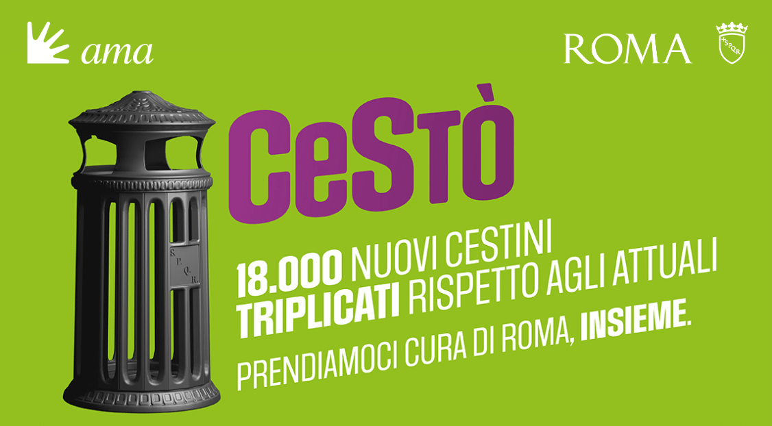 Cestò - nuovi cestini su Roma