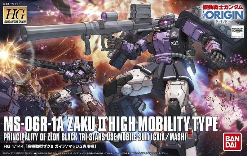 1/144 HG GUNDAM THE ORIGIN 003 MS-06R-1A ZAKU II HIGH MOBILITY TYPE