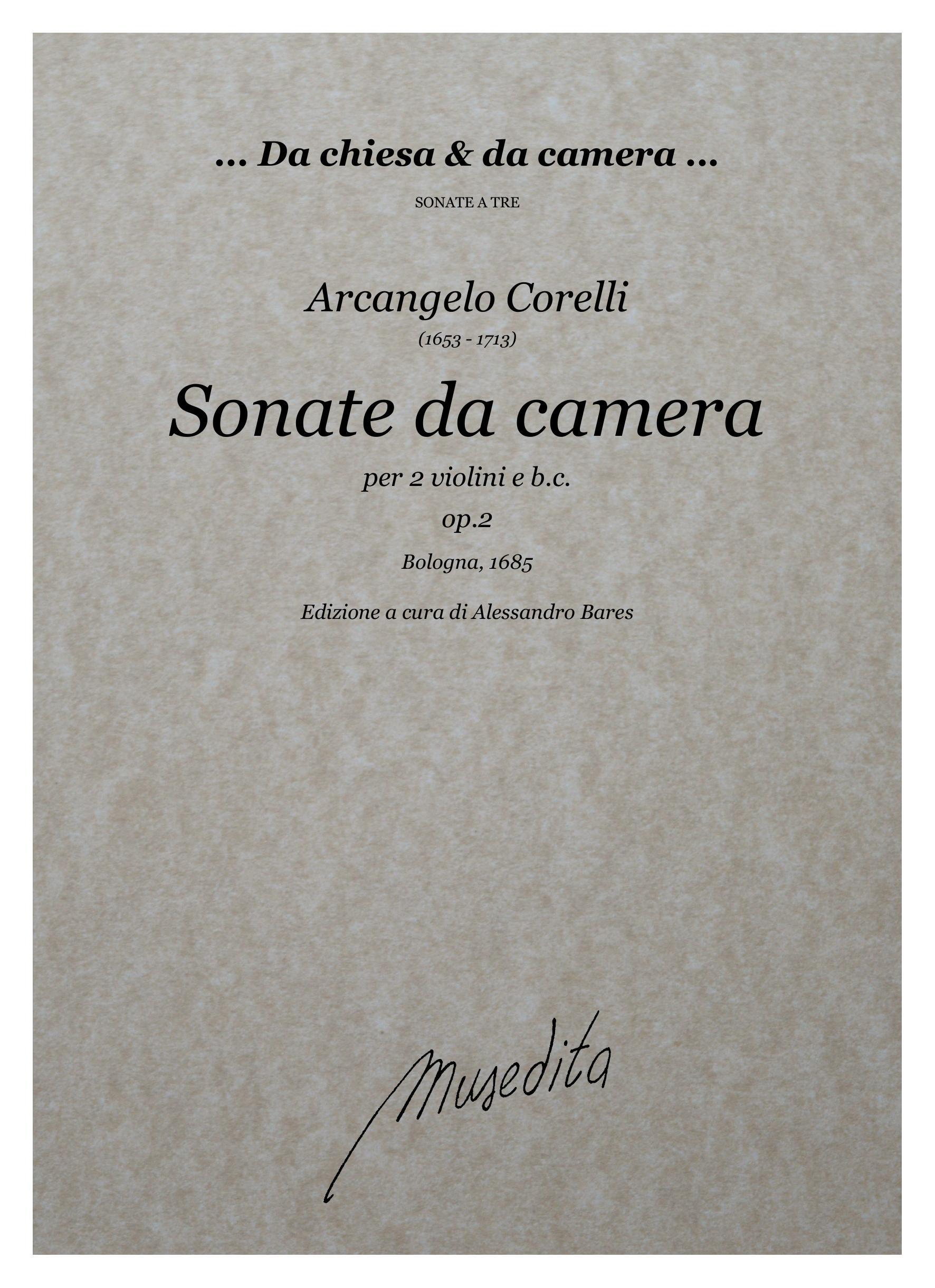 A.Corelli: Sonate da camera a tre op.2 (Bologna, 1685)