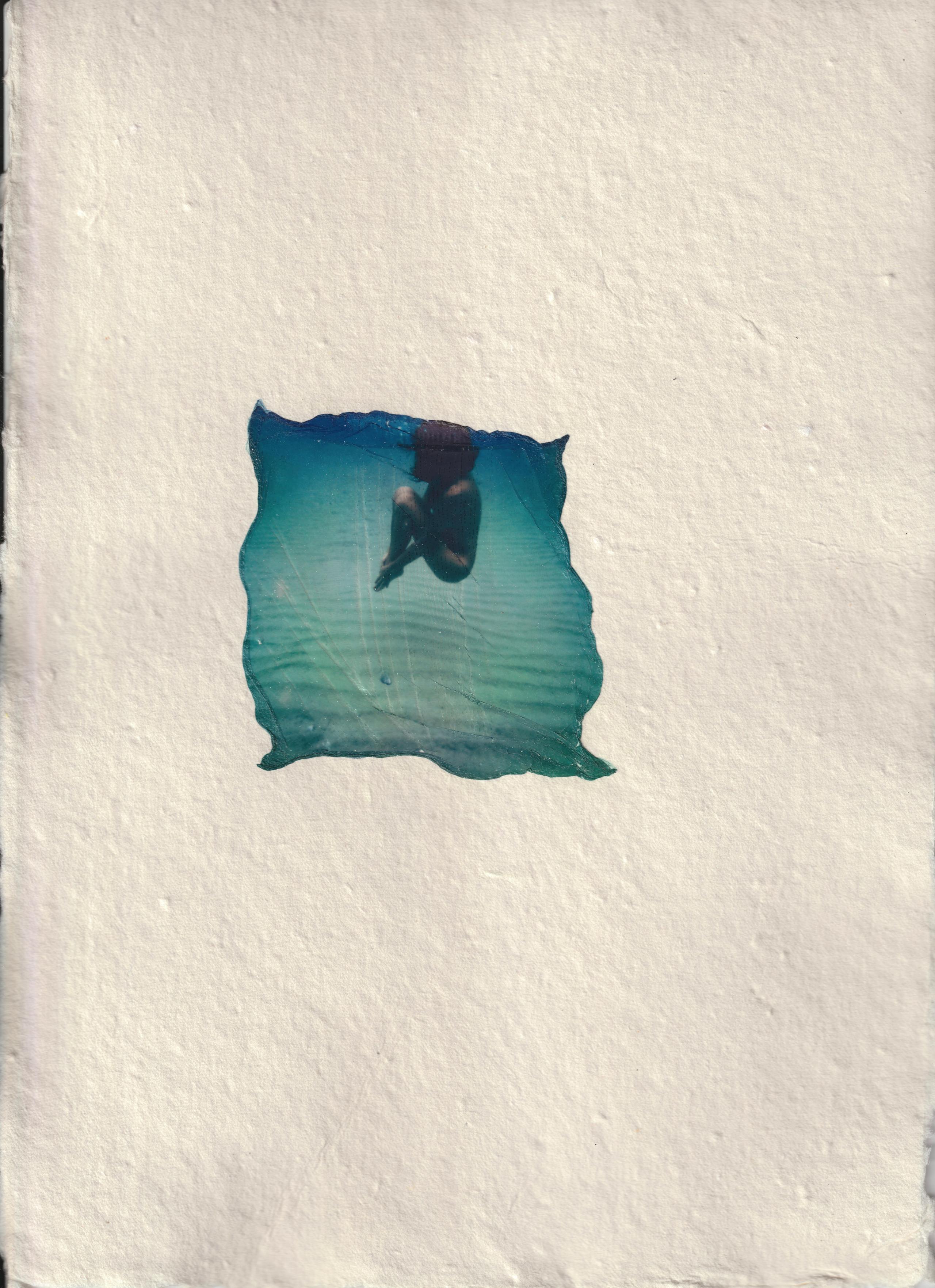 2022, Polaroid emulsion lift on Indian handmade cotton paper