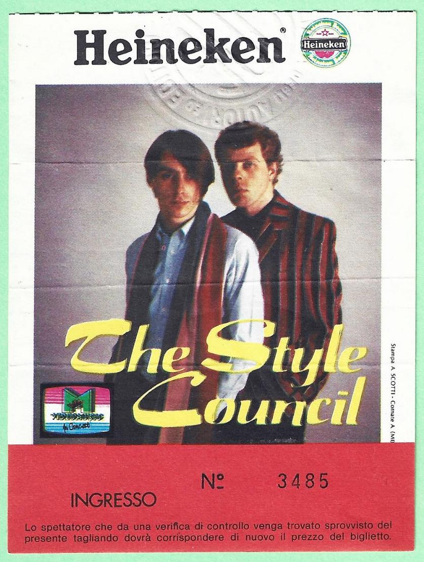 026> Biglietto per Concerto < THE STYLE COUNCIL > Anni '80