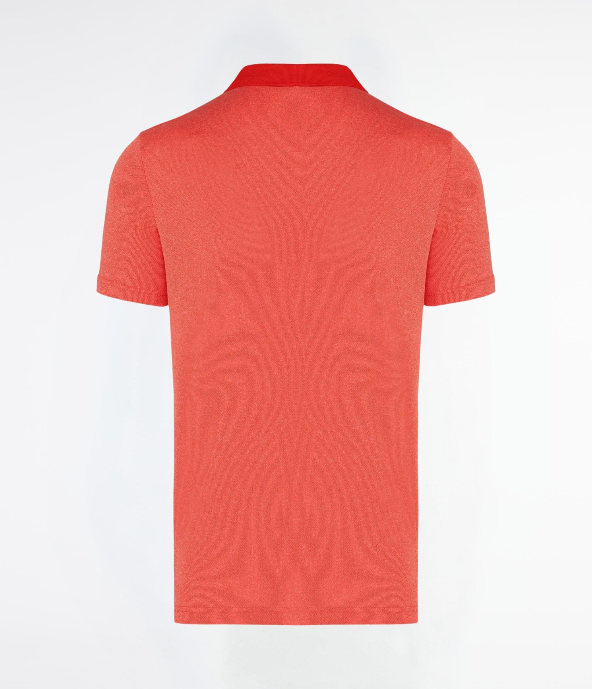 Polo chinè manica corta coral heather