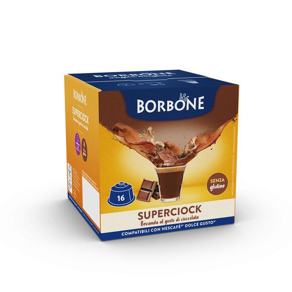 16 Capsulas Borbone SUPERCIOCK Para Bebida Soluble Con Sabor Chocolate