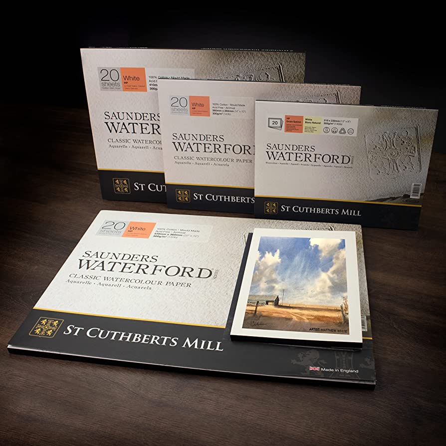 St Cuthberts Mill - Saunders Waterford - Blocco Carta Acquerello Grana Ruvida