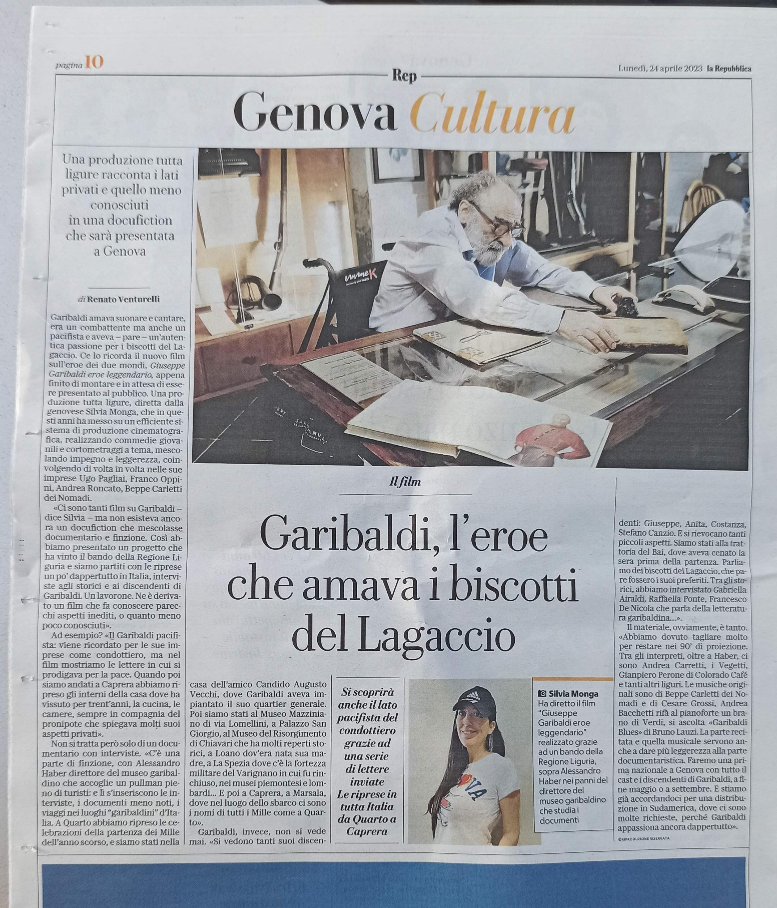 la Repubblica, Giuseppe Garibaldi, Silvia Monga