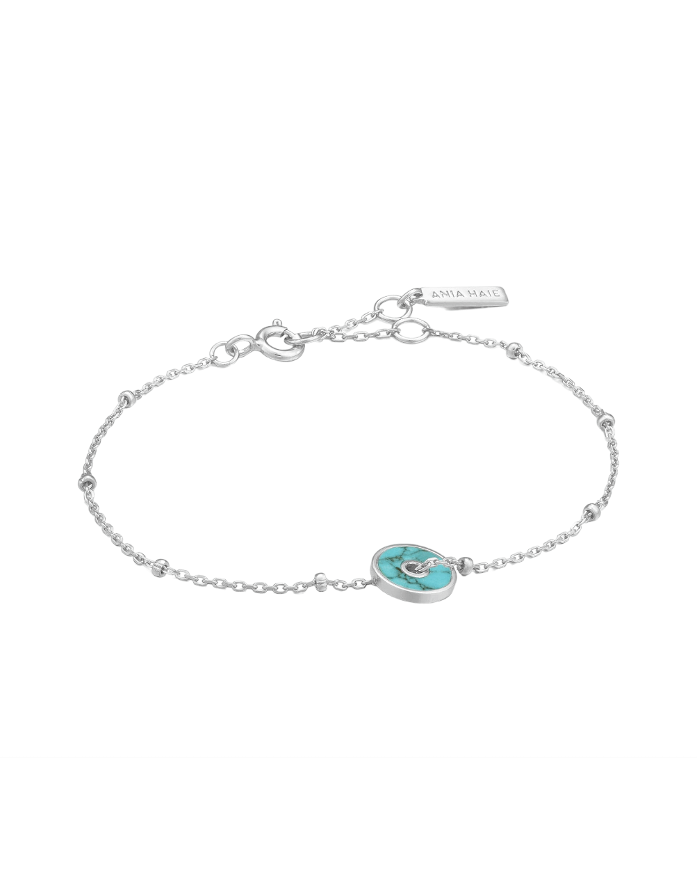 Silver Turquoise Disc Bracelet Ania Haie