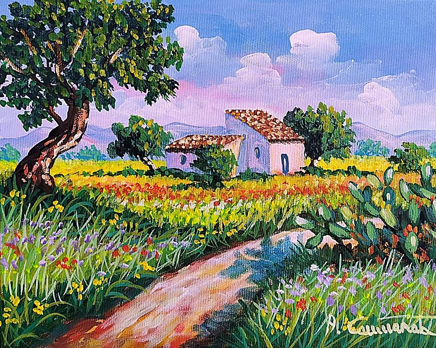 Paesaggio del sud Olio su tela 25 x 30 cm