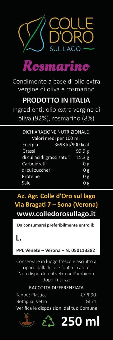 Cod. 09 Condimento a base di olio extra vergine di oliva (92%) e rosmarino (8%)