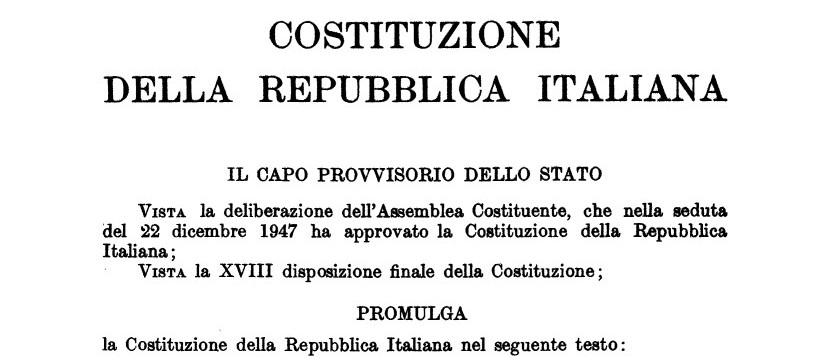 75° Costituzione italiana 1948/2023