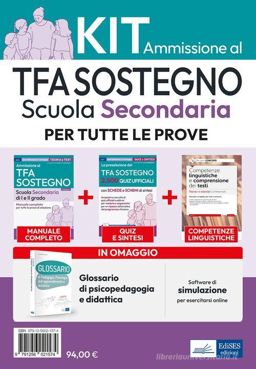 EDISES  -  TFA SOSTEGNO - SECONDARIA I E II GRADO. KIT 4 VOLUMI