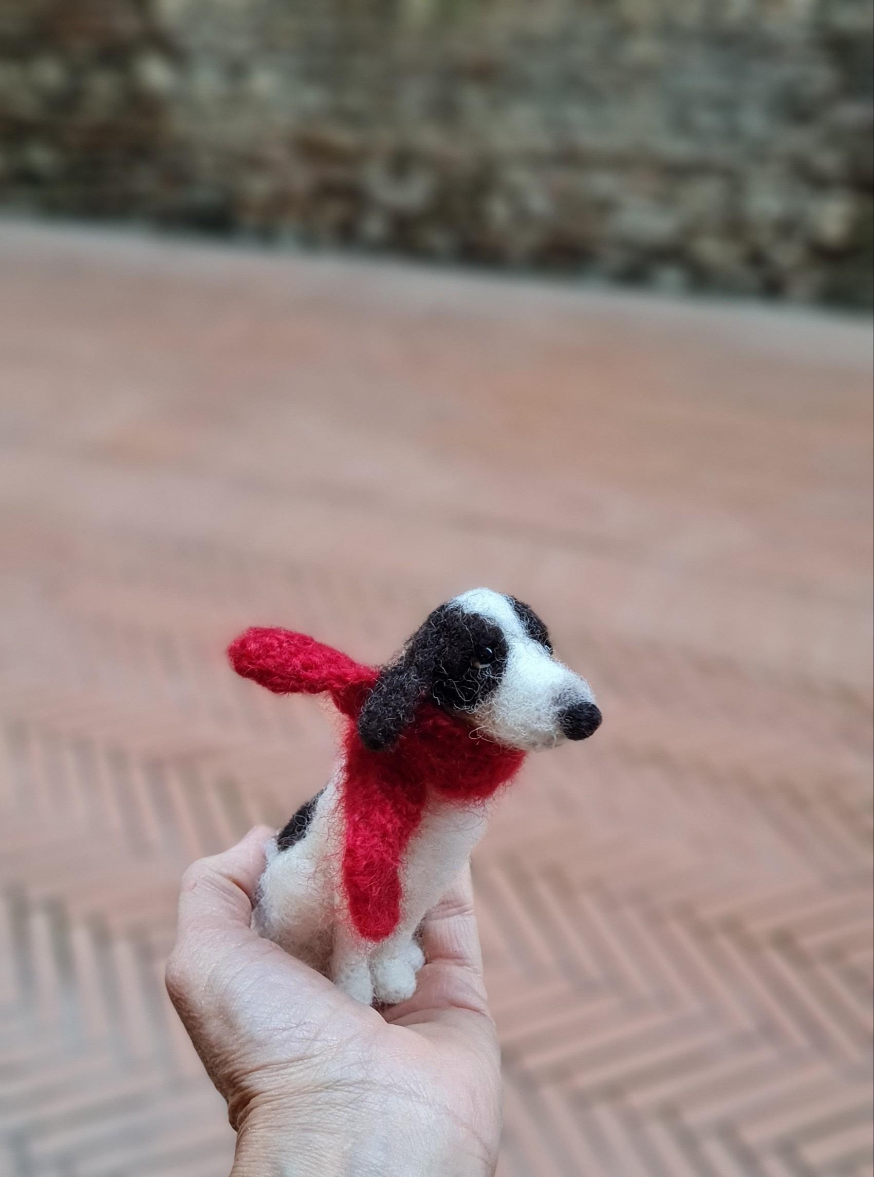 Cagnolino con sciarpa