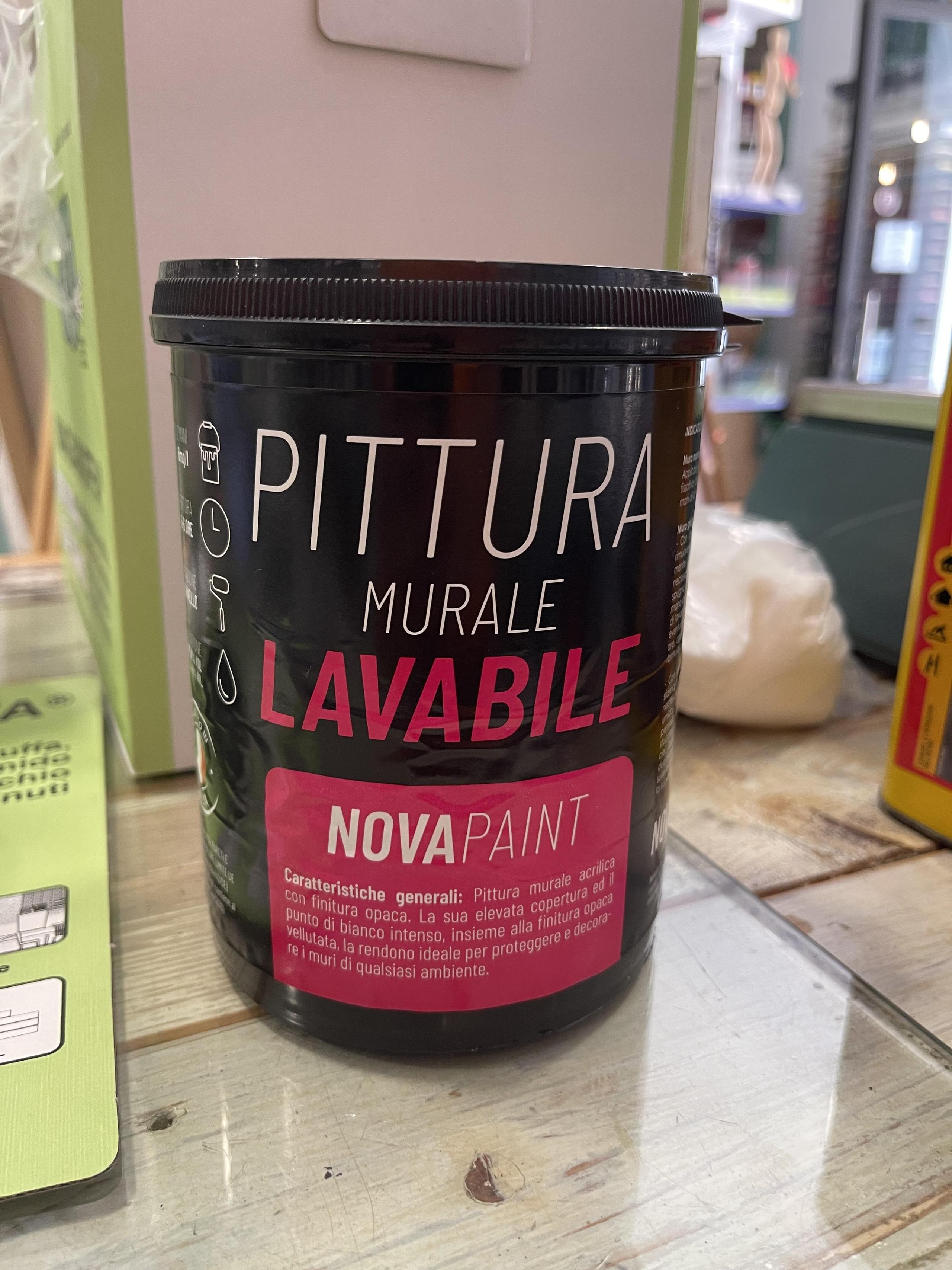 NOVA PAINT - Pittura Murale Lavabile Bianca per pareti 1L