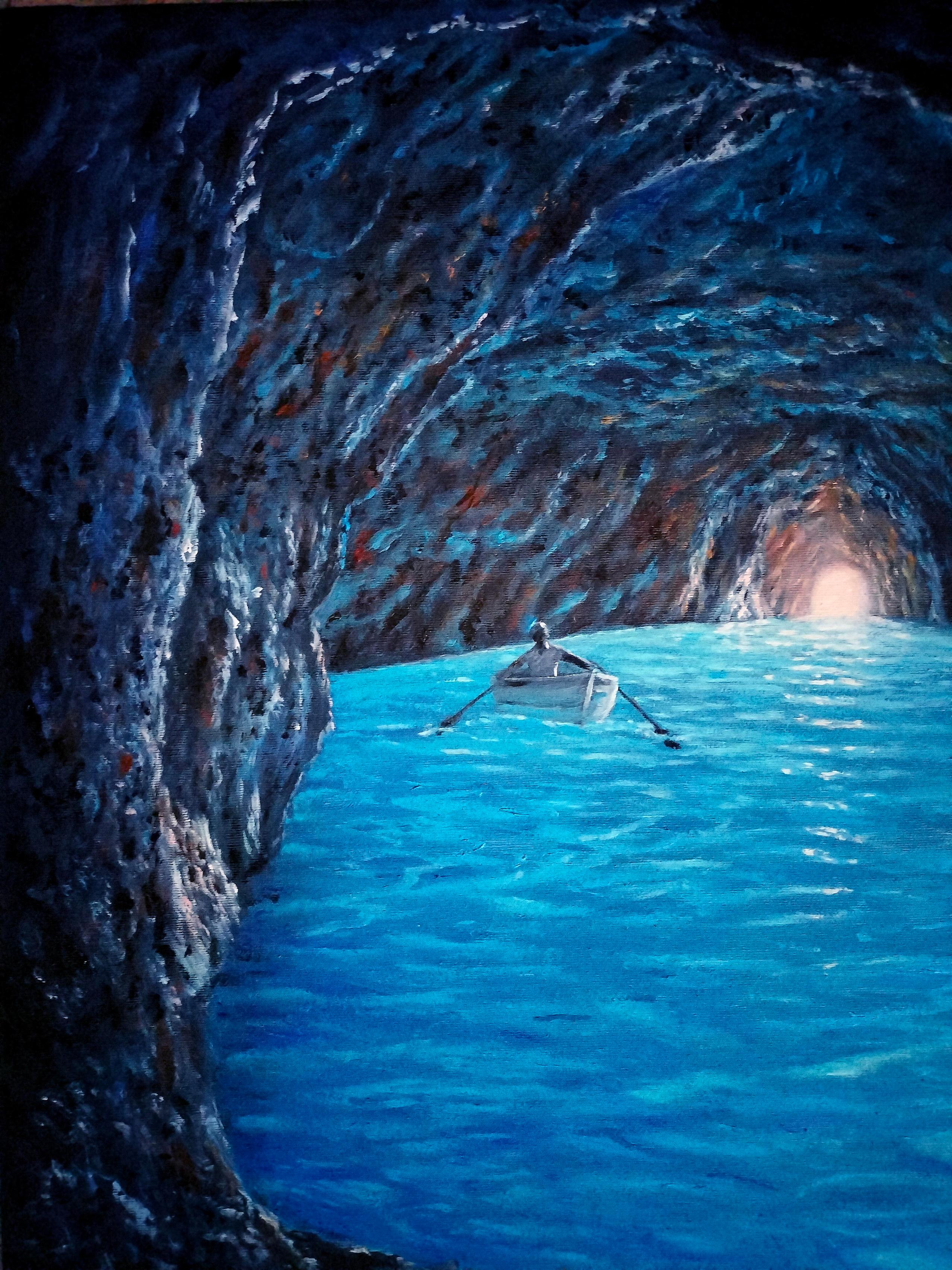 Capri.La grotta azzurra (Blue grotto)