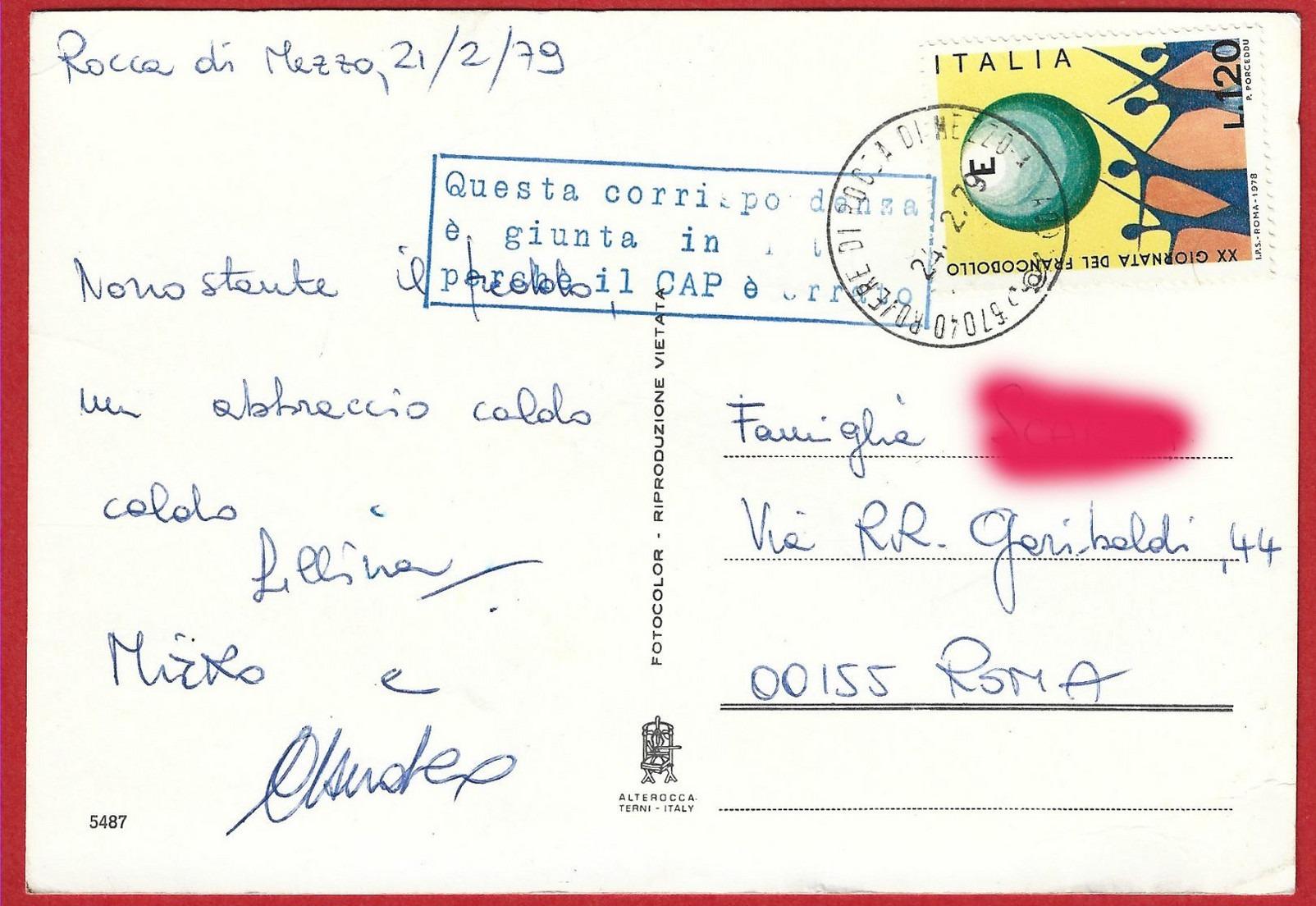 061> ROCCA DI MEZZO < Varie Vedute > - Cartolina viaggiata nel 1979 - Bella affrancatura