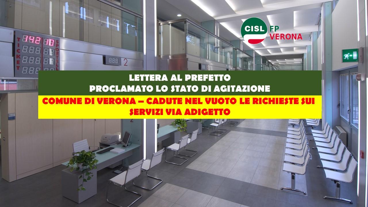 CISL FP Verona. Comune di Verona proclamato lo stato di agitazione Servizi Demografici. Situazione insostenibile.