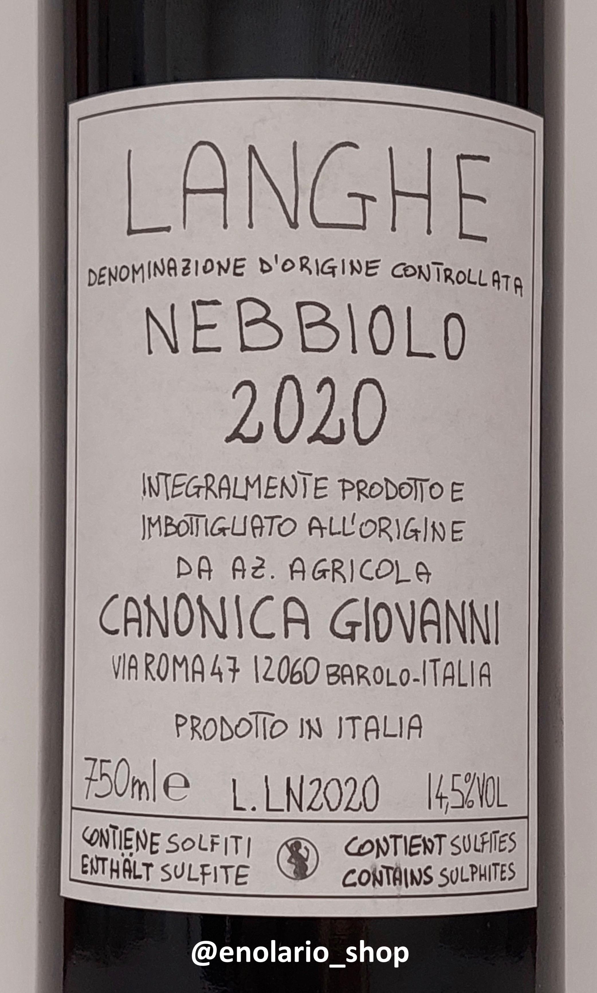 Giovanni Canonica Langhe Nebbiolo 2020