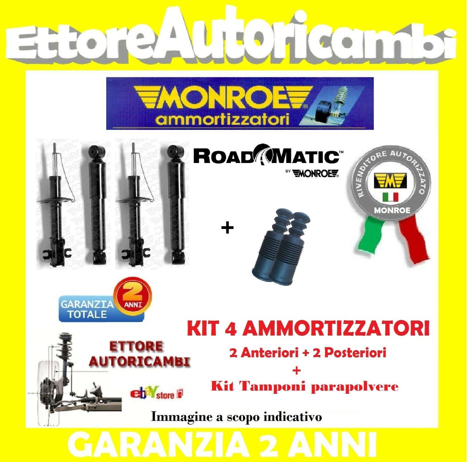 4 AMMORTIZZATORI MONROE FIAT NUOVA PANDA (169) 2003>12 + KIT TAMPONI PARAPOLVERE