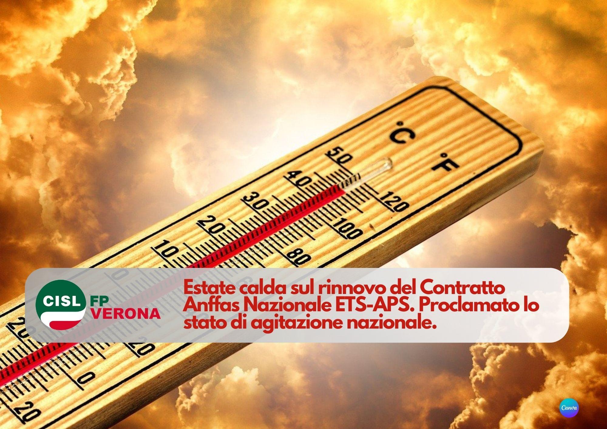 CISL FP Verona. Estate calda sul rinnovo Contratto Anffas Nazionale ETS-APS. Proclamato stato di agitazione