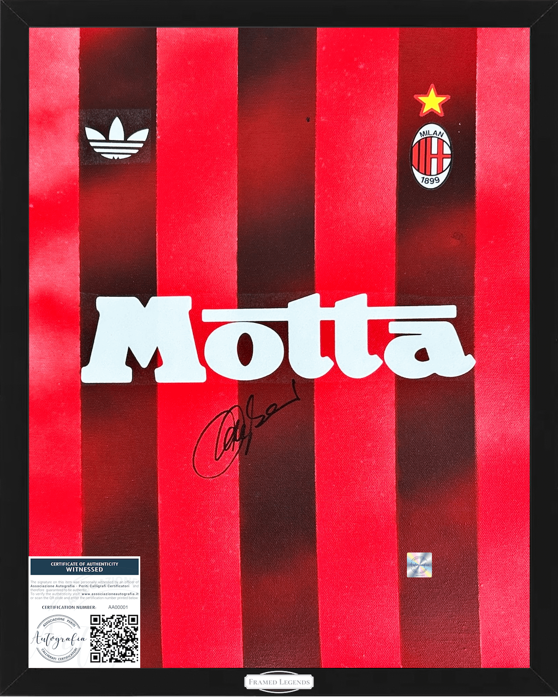 Artwork AC Milan Theme Autografo Franco Baresi Motta Limited Edition