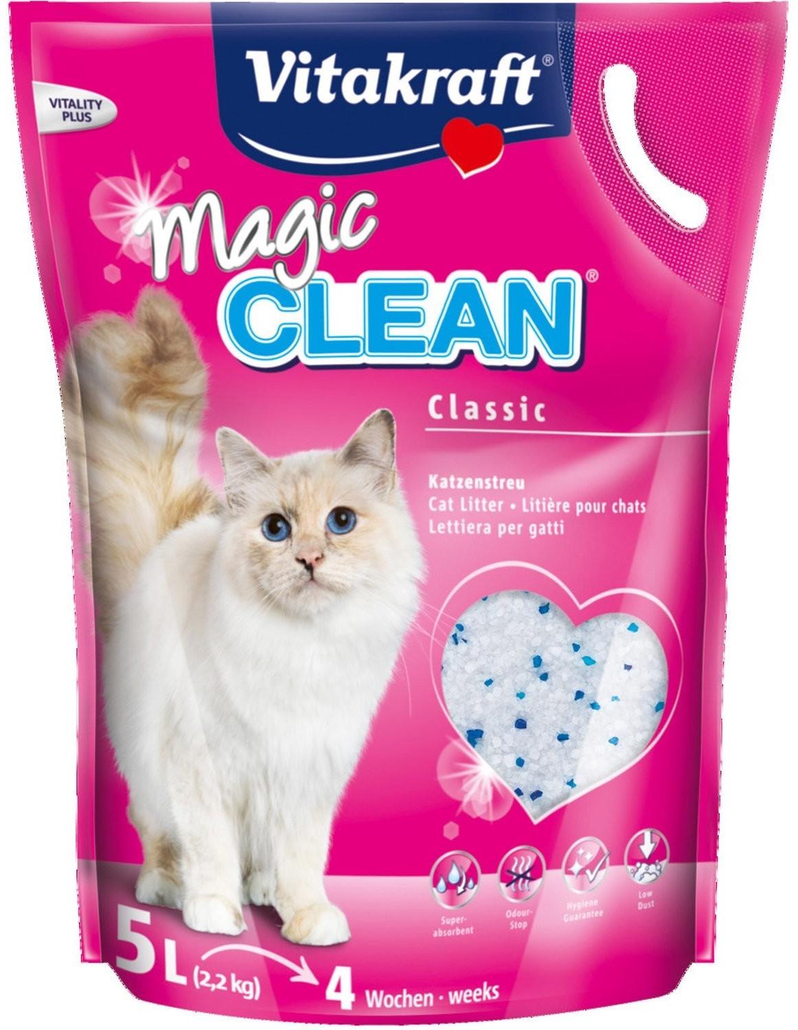 Vitakraft Magic Clean lettiera per gatti in silicio, 5 L (2.2 kg)